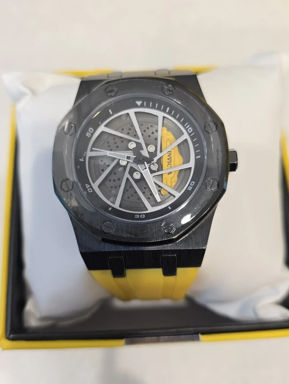 334.  Invicta Speedway Rim Men's Watch - 42mm.Yellow (69493)